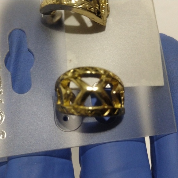 Jordache Polished gold tone Post Earrings - Women's Fashion Jewelry - Picture 6 of 6